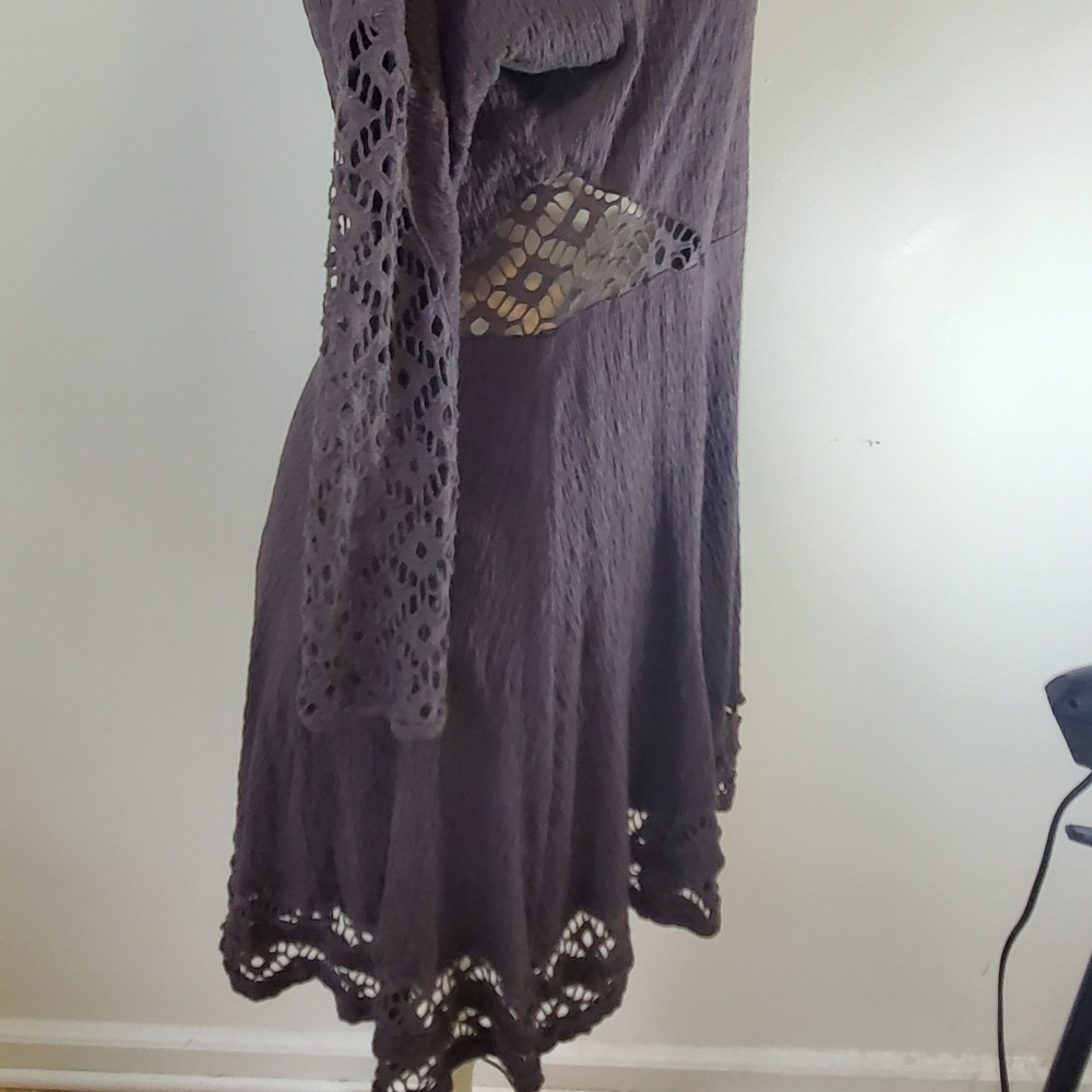 Free People grey To The Point boho dress SzS - Picture 5 of 7